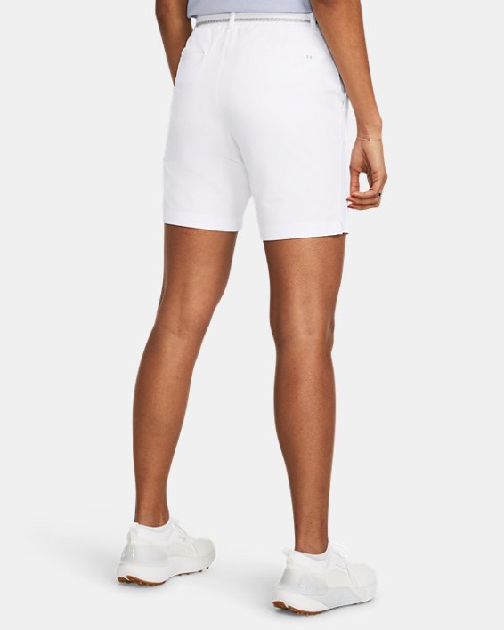 Shorts UA Drive de 18 cm para mujer, White, pdpMainDesktop image number 1